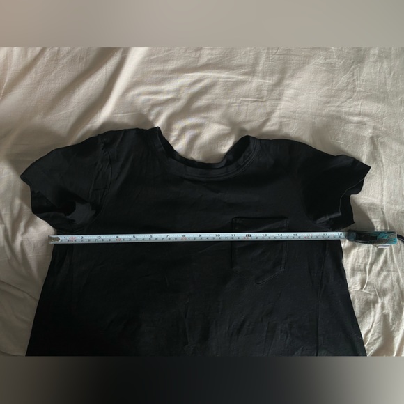 Black Pocket Tee with Tulle Insert - Picture 6 of 6